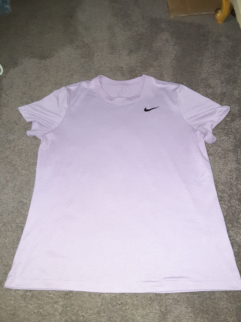 Nike Light Lavender Short Sleeve Tee with Black Swoosh